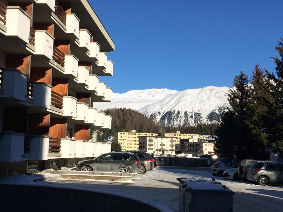 Zentrale Wohnung In St. Moritz Mit Grossem Balkon Экстерьер фото